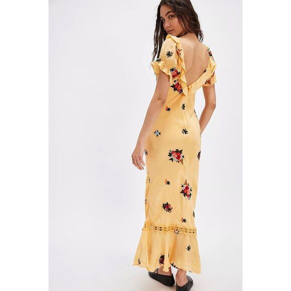 Free People Women's Multicolor Bali Santa Cruz Floral Maxi Dress Small NWOT - Picture 1 of 11